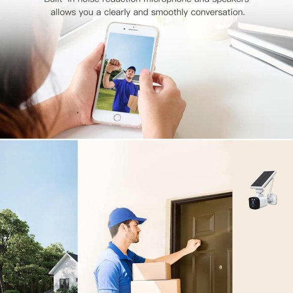 POWER FROM THE SUN! Wireless SOLAR Security Camera System Wifi 2 Cameras NEW - Picture 5 of 6